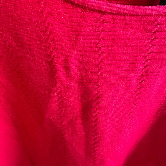 Cyrus Red Knit Top Dolman Sleeves 2XL - Picture 3 of 5